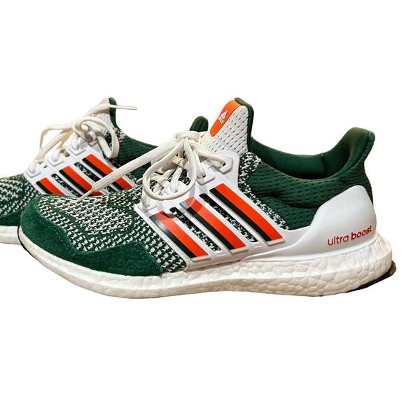 adidas Other - Adidas Ultra Boost 1.0 NCAA Running Shoes Miami Hurricane Size 6